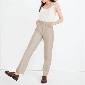 Madewell The Perfect Vintage Straight Jean: Faux Leather Edition NG511 Size 33